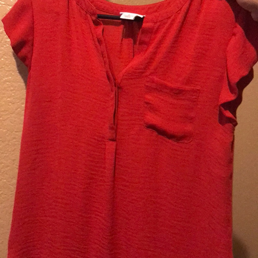 Red blouse